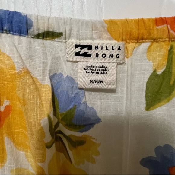 Billabong Lost In Love White and Yellow Maxi Dress Sz M NWT - Picture 4 of 8